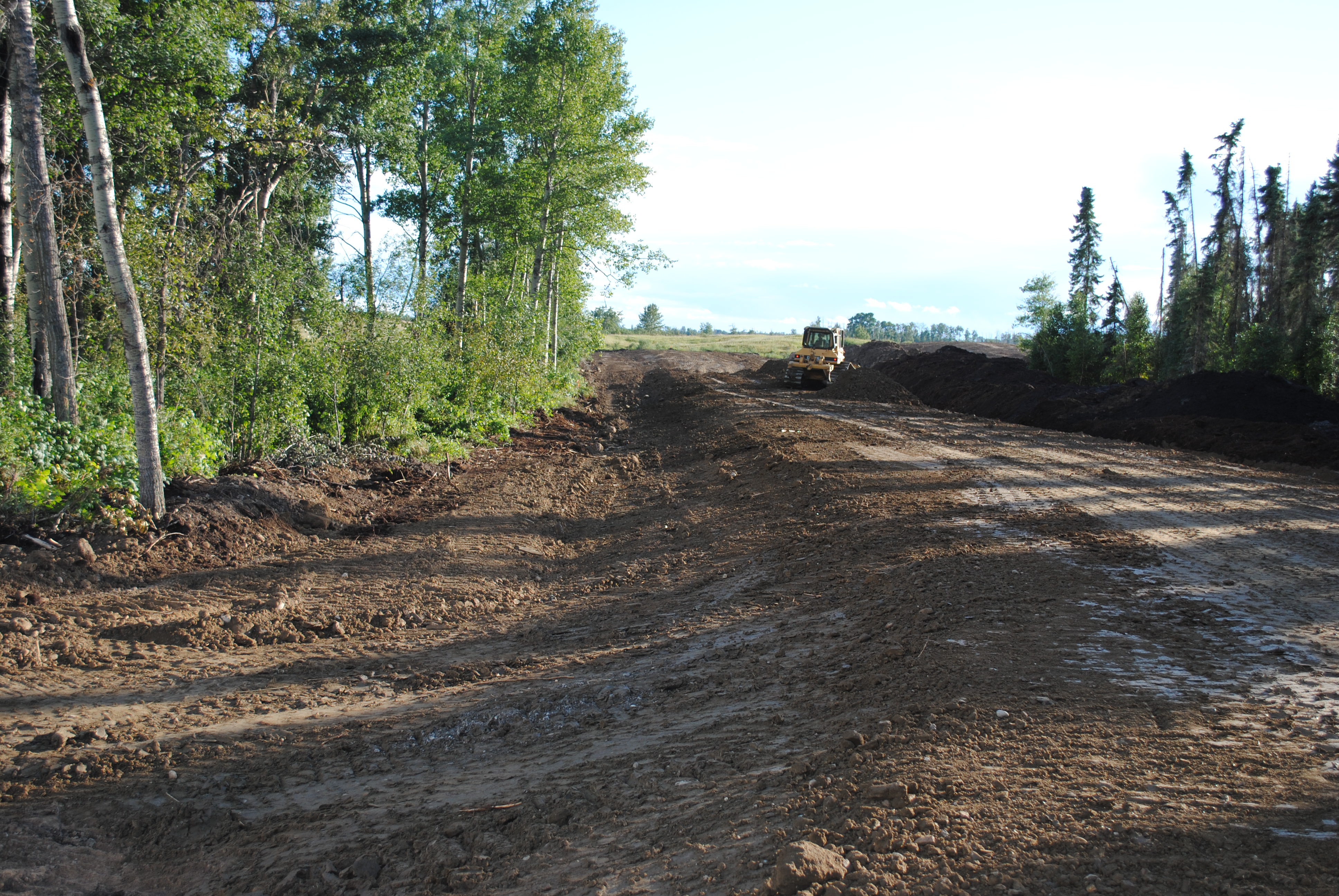 Mulching & Site Grading — Below Grade Construction project photo