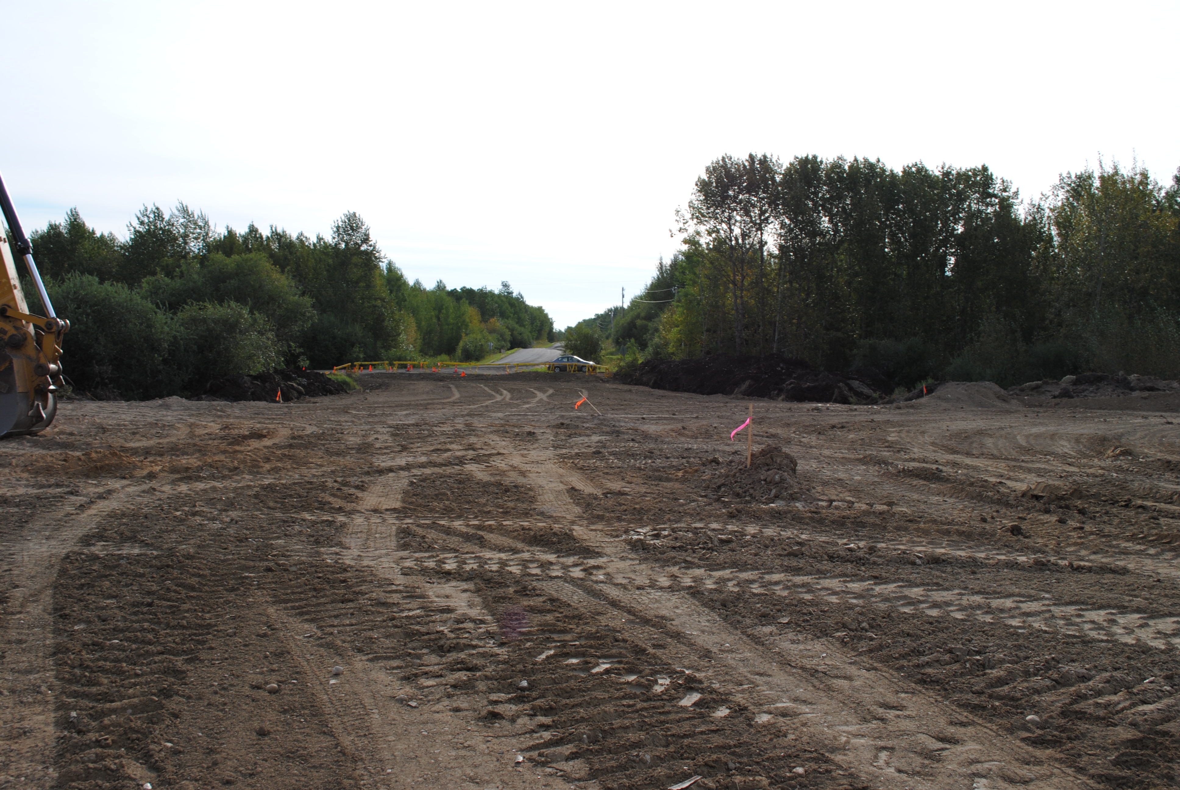 Mulching & Site Grading — Below Grade Construction project photo