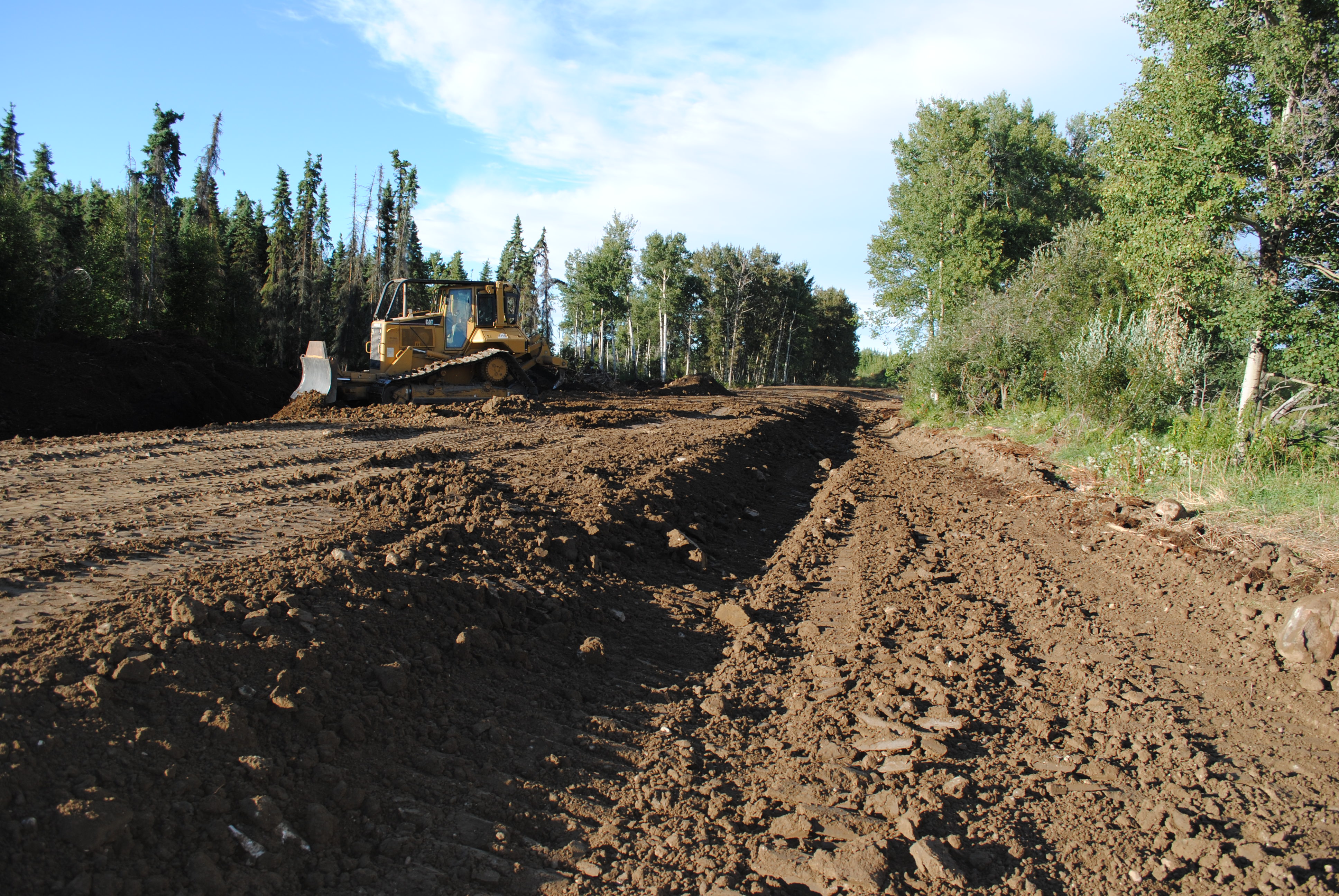 Mulching & Site Grading — Below Grade Construction project photo