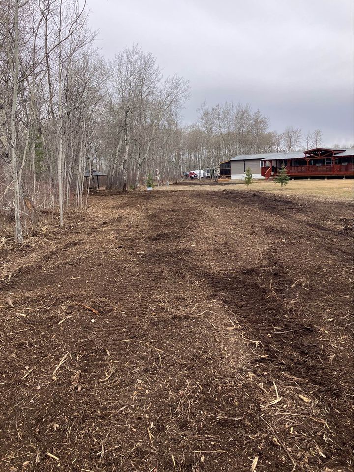 Mulching & Site Grading — Below Grade Construction project photo